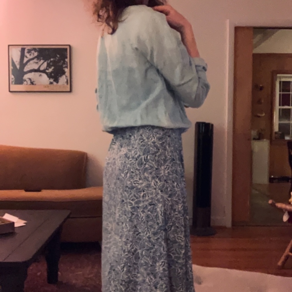 Light Blue Linen / Cotton Drawstring Jacket - Picture 5 of 5